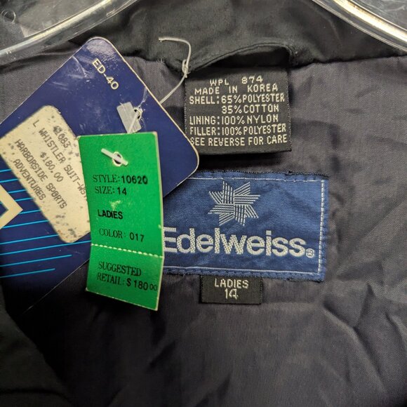 Vintage Edelweiss 80's ski snowsuit Ladies 14 - Picture 3 of 7